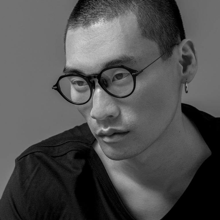 Linda Farrow Wren Oval Optical A Frame in Black and Nickel