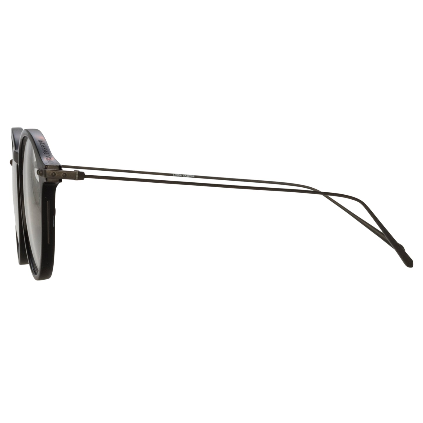 Linda Farrow Arris Oval Optical Frame in Matt Nickel