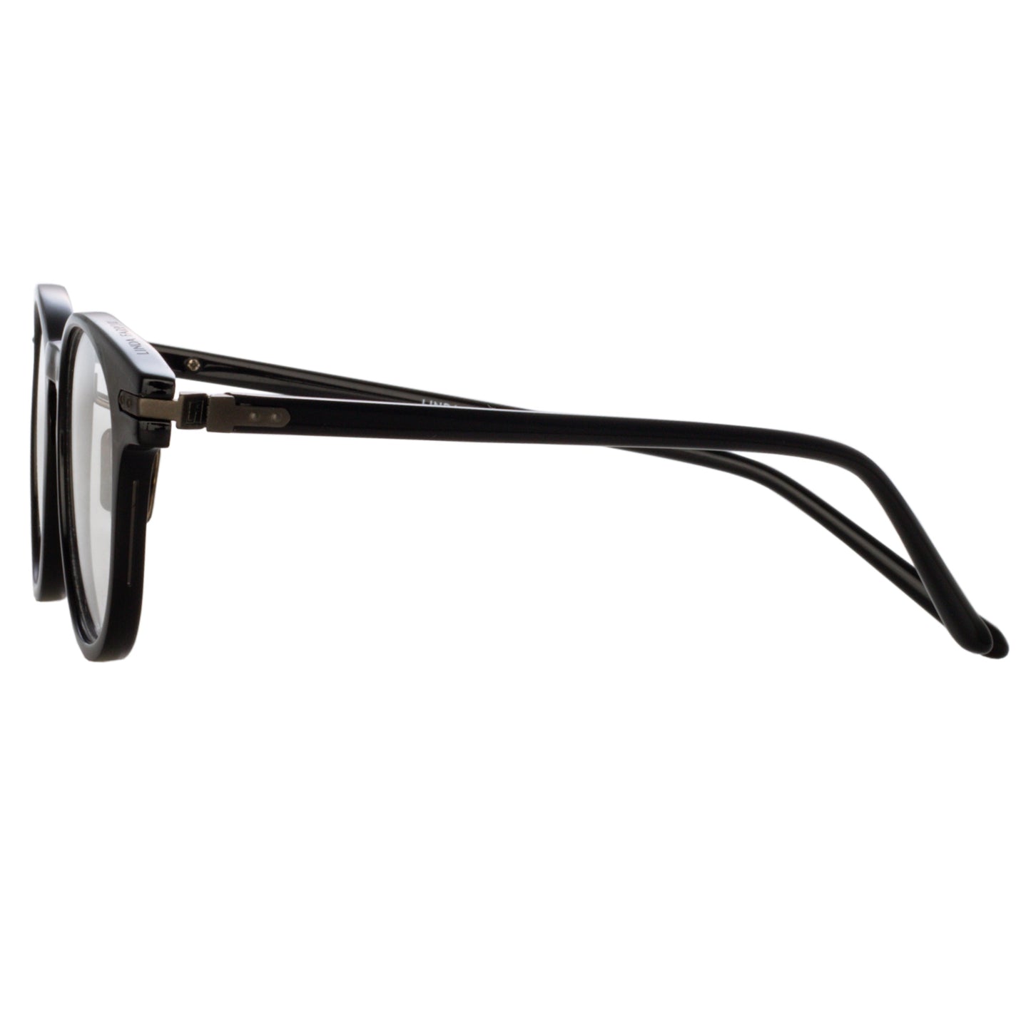 Linda Farrow Bay Optical D-Frame in Black and Nickel (Asian Fit)