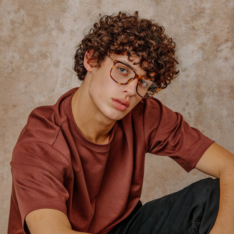 Linda Farrow Men's Finial Optical D-Frame in Tortoiseshell (Asian Fit)