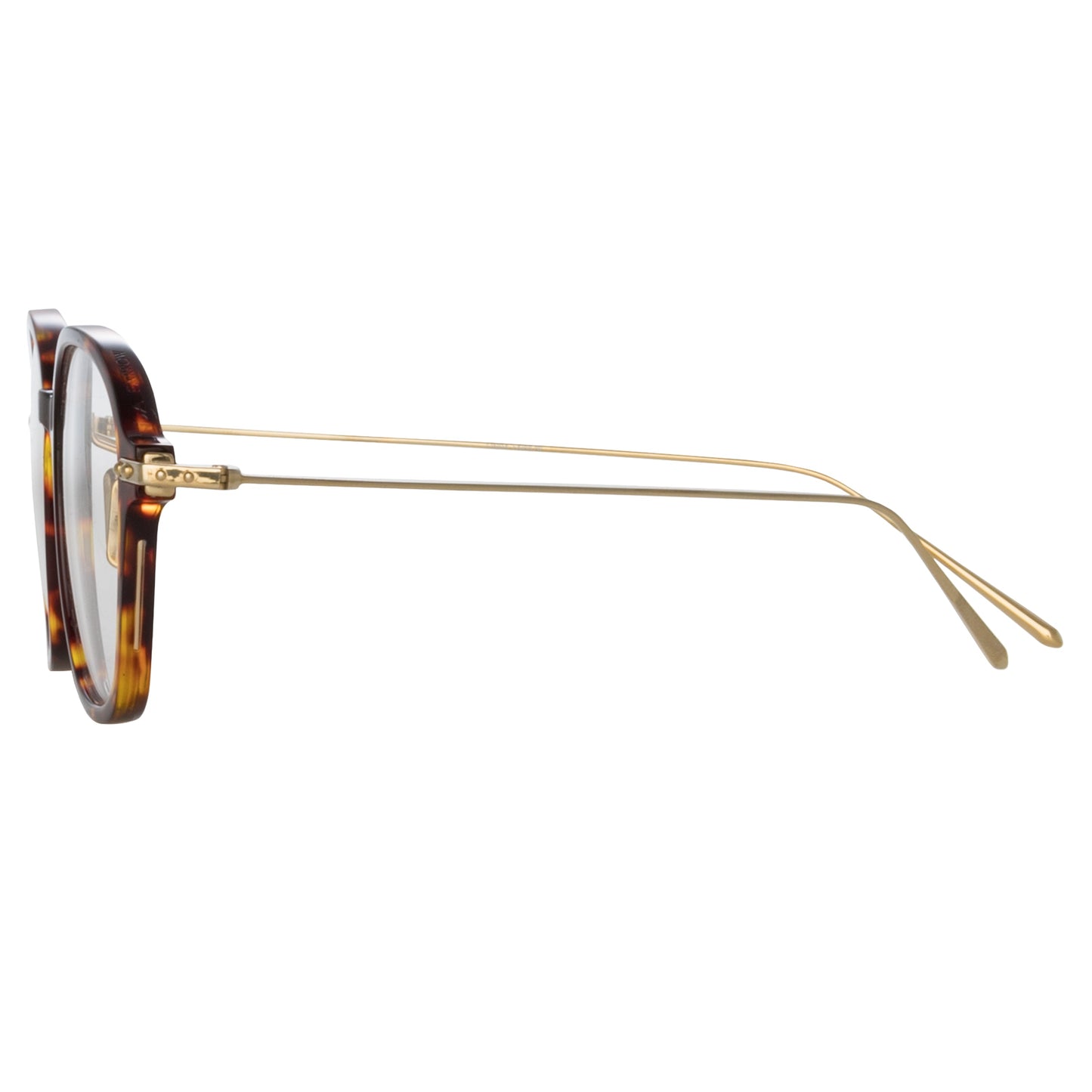 Linda Farrow Lane Square Optical Frame in Tortoiseshell (Asian Fit)
