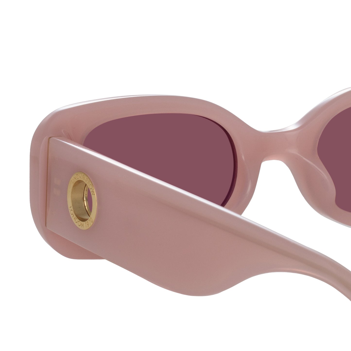 Linda Farrow Lola Rectangular Sunglasses in Lilac C1 52