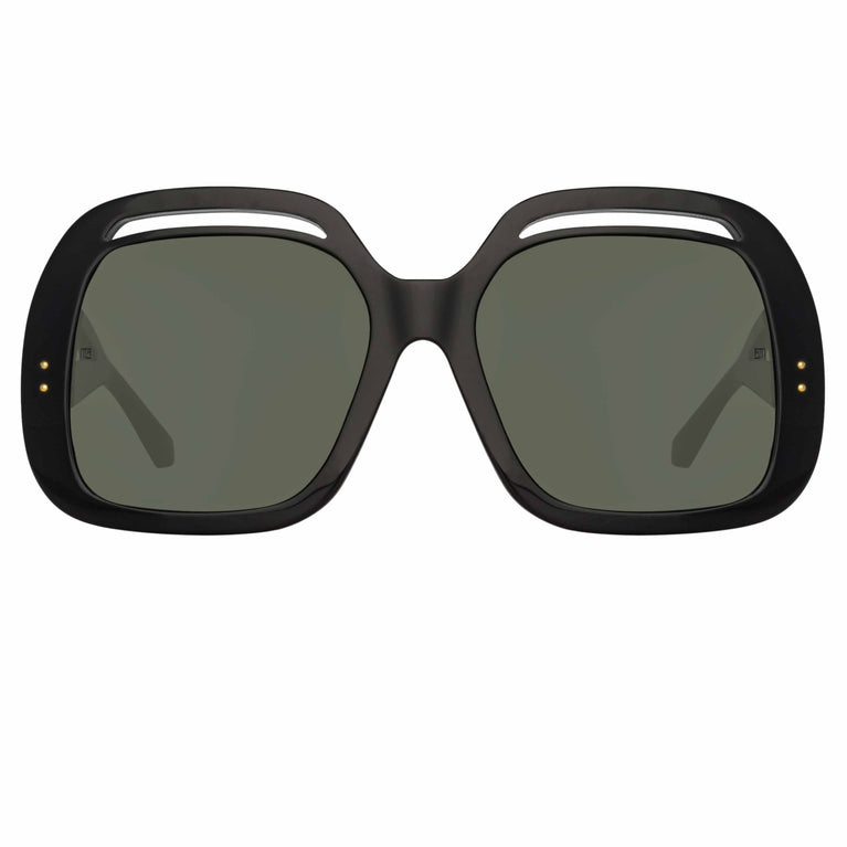 Linda Farrow Renata Oversized Sunglasses in Black C1 61