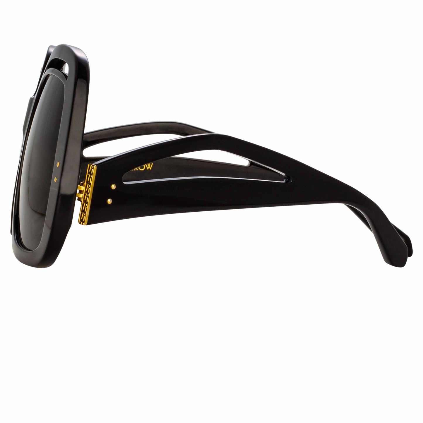 Linda Farrow Renata Oversized Sunglasses in Black C1 61