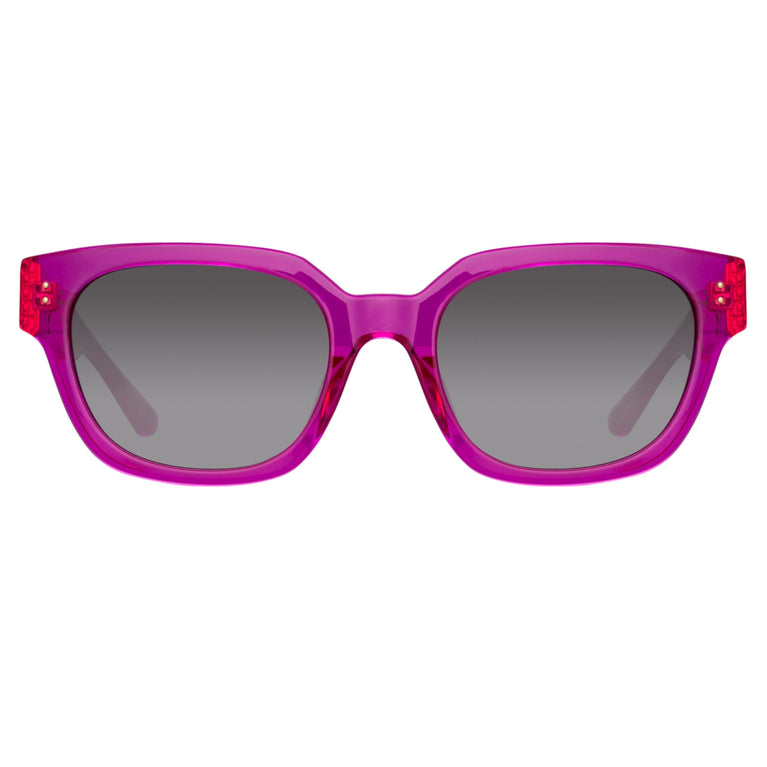 Linda Farrow Deni D-Frame Sunglasses in Fuchsia C6 54