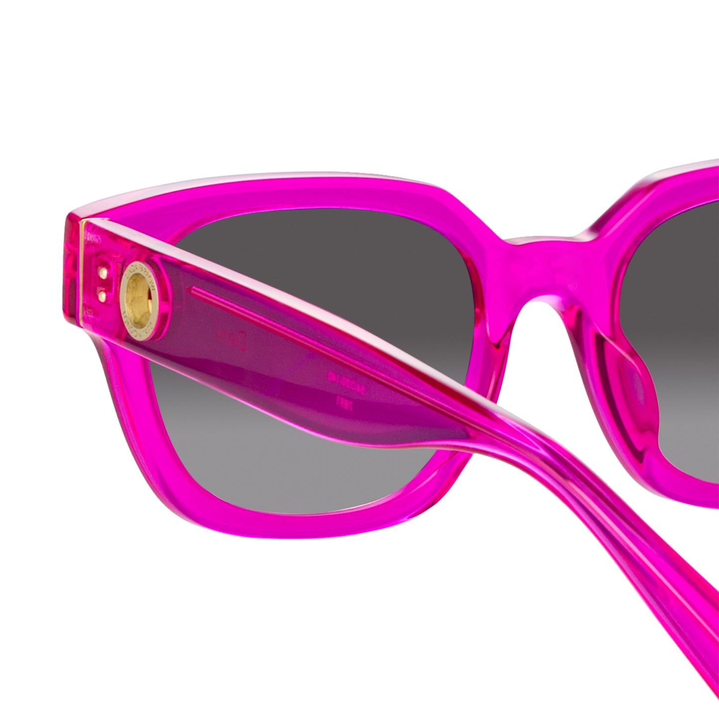 Linda Farrow Deni D-Frame Sunglasses in Fuchsia C6 54
