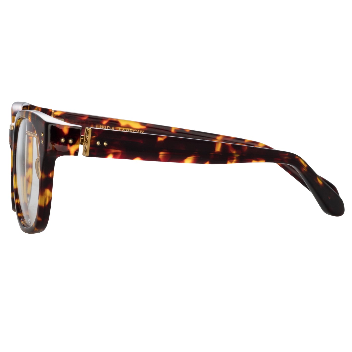 Linda Farrow Men's Cedric Rectangular Optical Frames in Tortoiseshell  (Asian Fit) AC 54