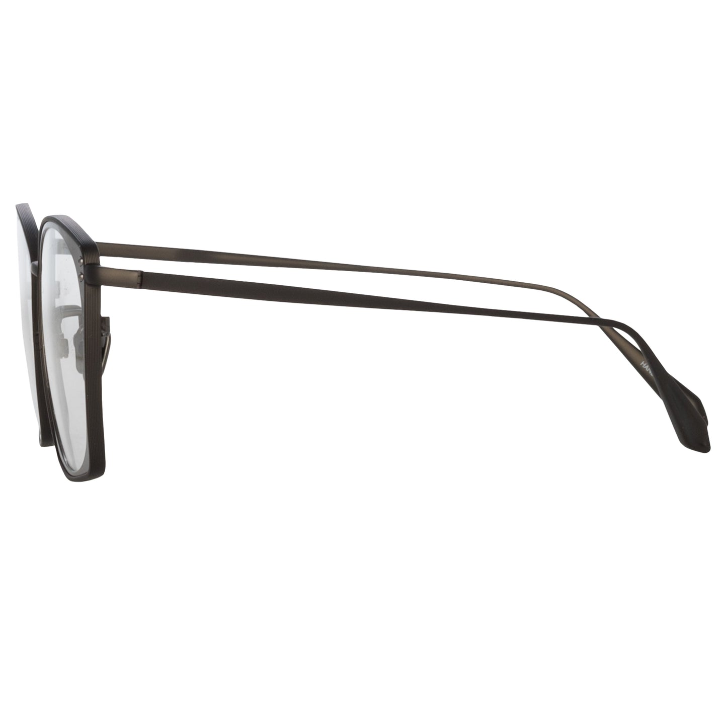 Linda Farrow Milo Square Optical Frame in Matt Nickel C8 50