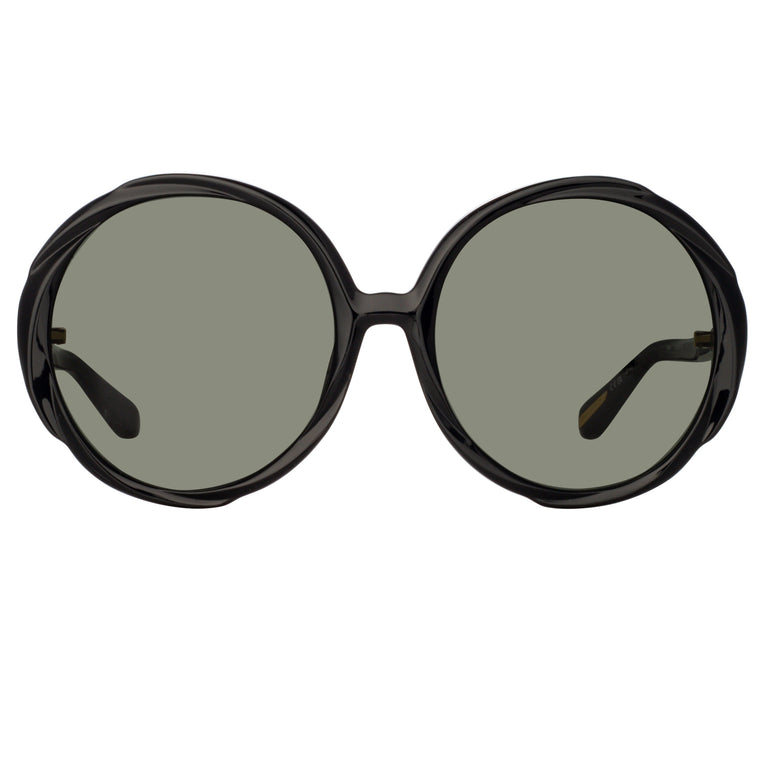 Linda Farrow Otavia Oversized Sunglasses in Black C1 60