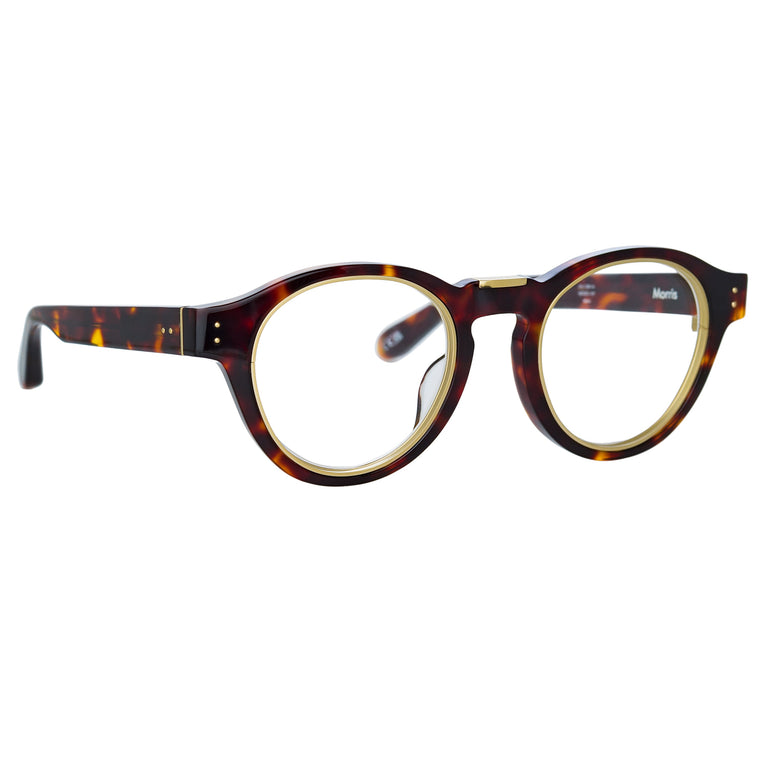 Linda Farrow Morris Oval Optical Frame in Tortoiseshell C4