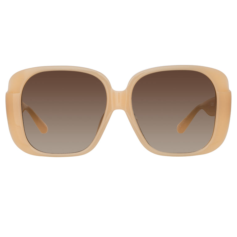 Linda Farrow Mima Oversized Sunglasses in Peach C4 59