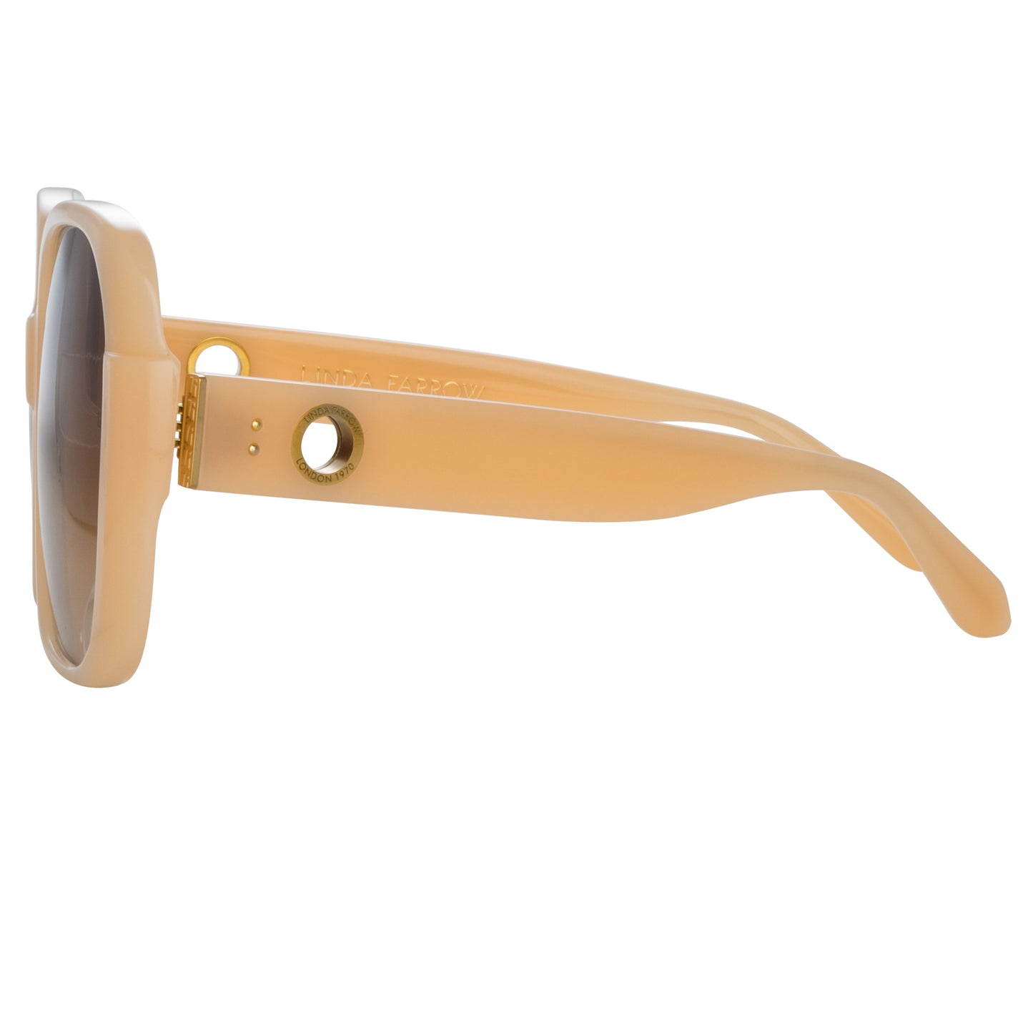 Linda Farrow Mima Oversized Sunglasses in Peach C4 59