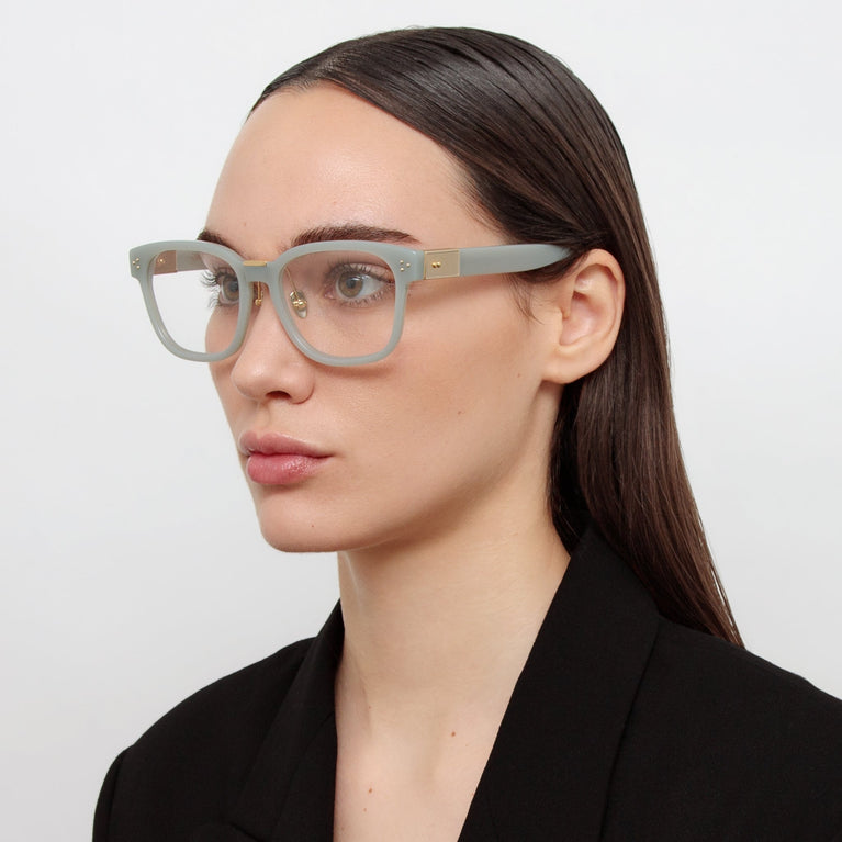 Linda Farrow Steffen A Optical D-Frame in Steel AC 56