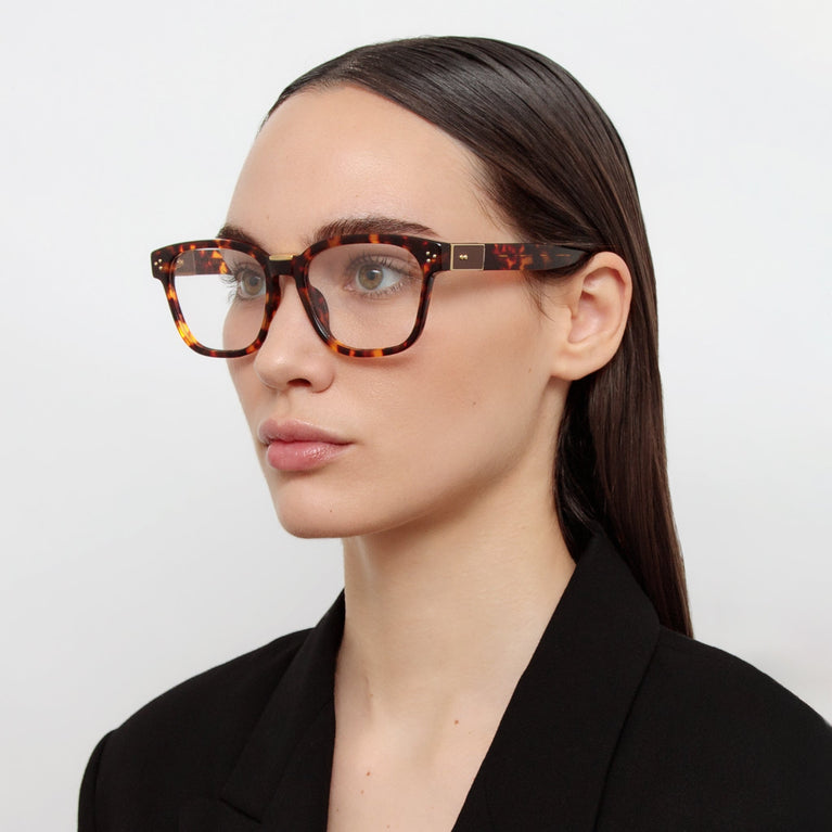 Linda Farrow Steffen Optical D-Frame in Tortoiseshell C5 59