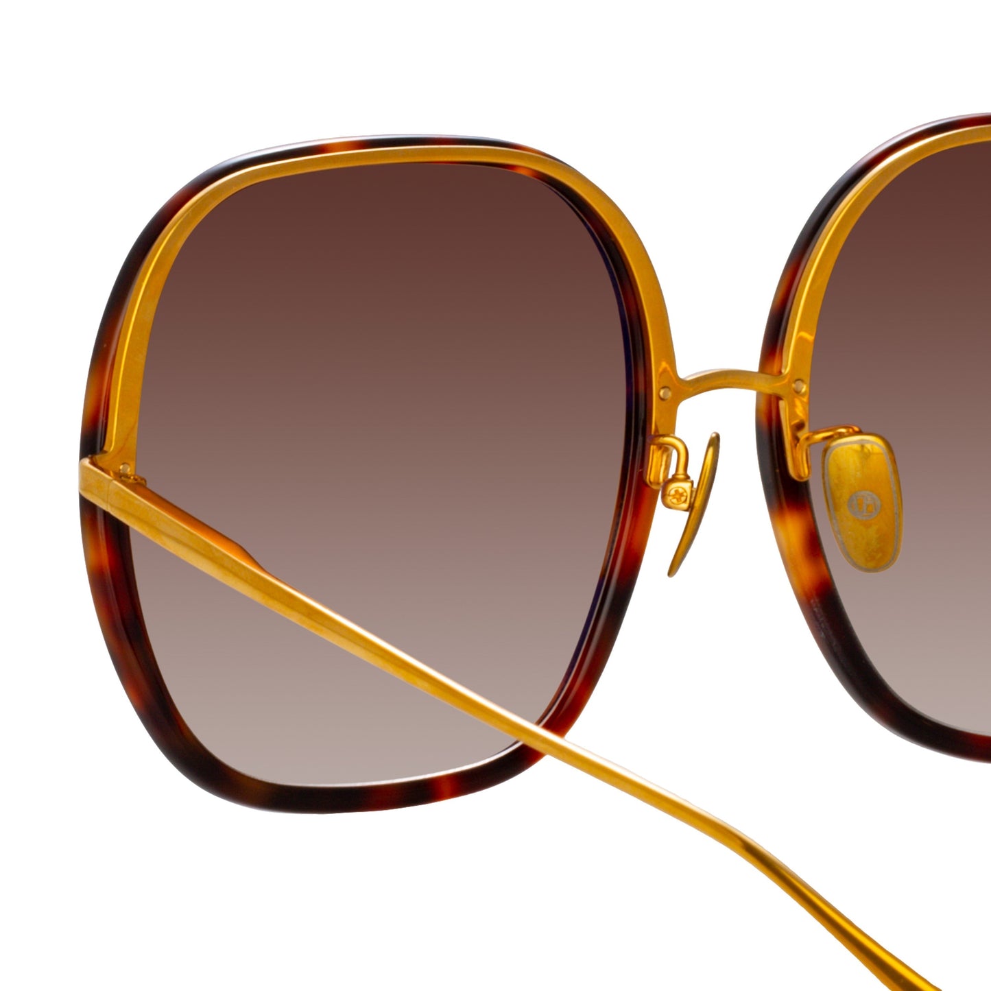 Linda Farrow Celia Oversized Sunglasses in Tortoiseshell C2 60