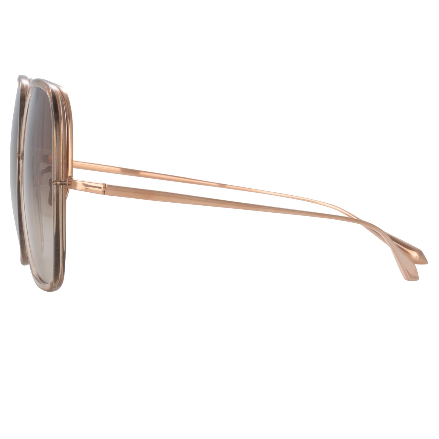 Linda Farrow Celia Oversized Sunglasses in Ash C3 60