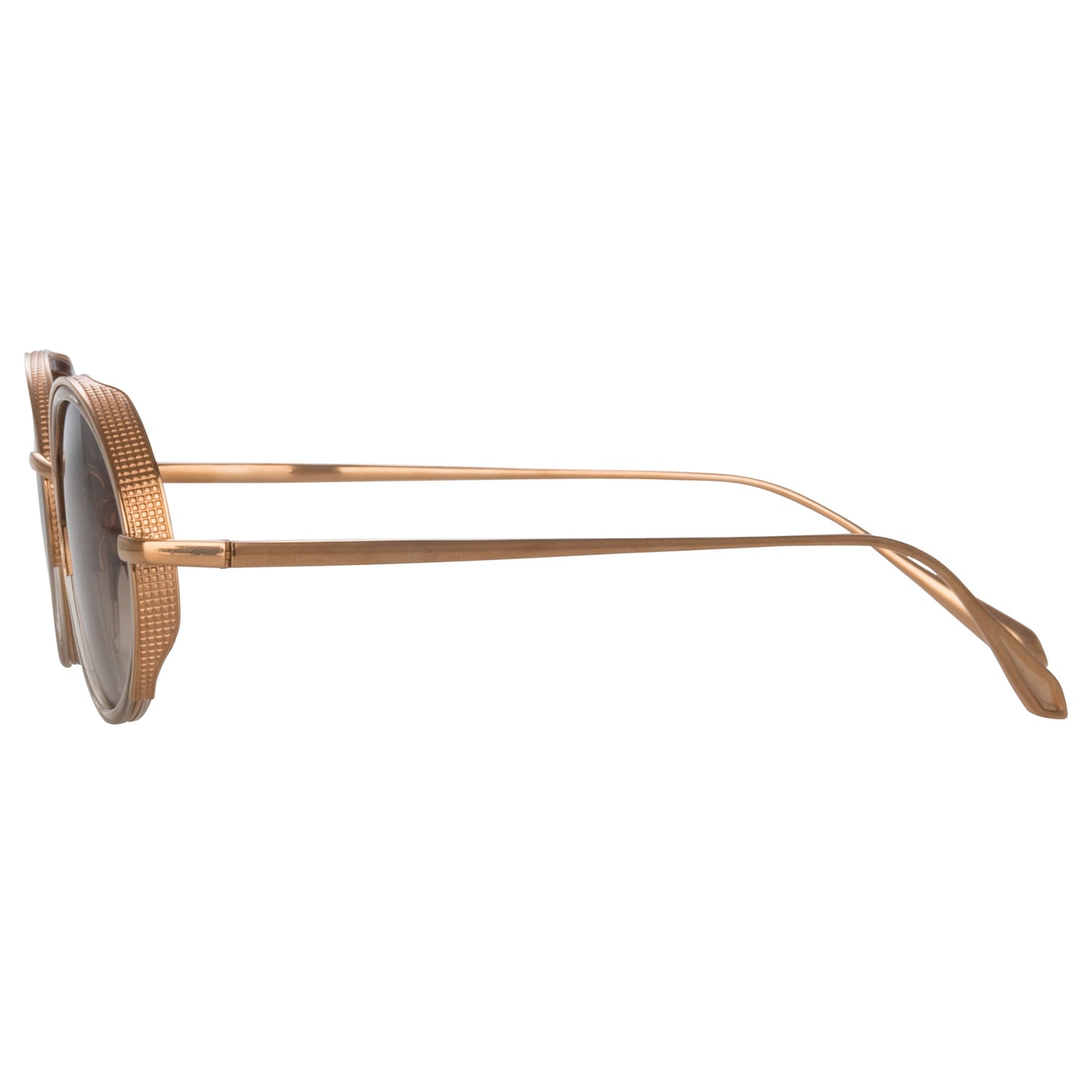 Linda Farrow Finn Oval Sunglasses in Rose Gold C3 52