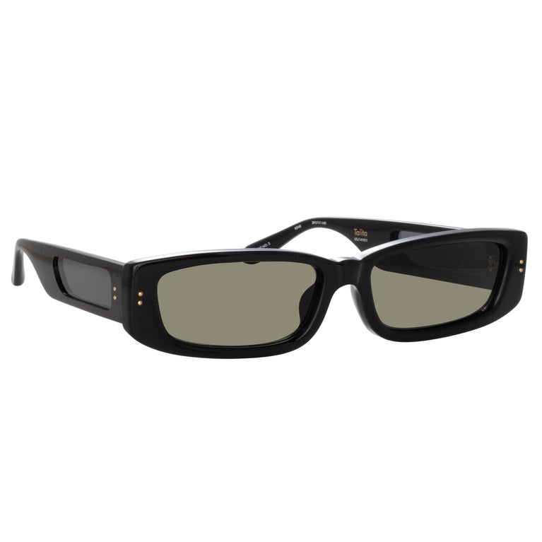 Linda Farrow Talita Rectangular Sunglasses in Black C1 59