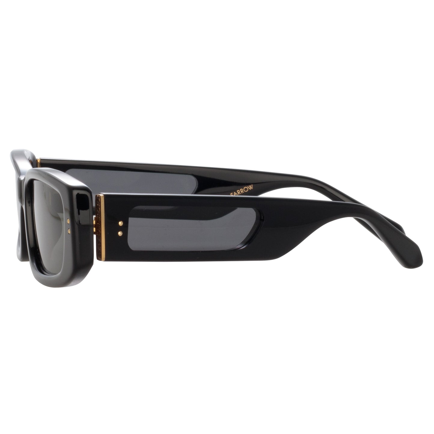 Linda Farrow Talita Rectangular Sunglasses in Black C1 59