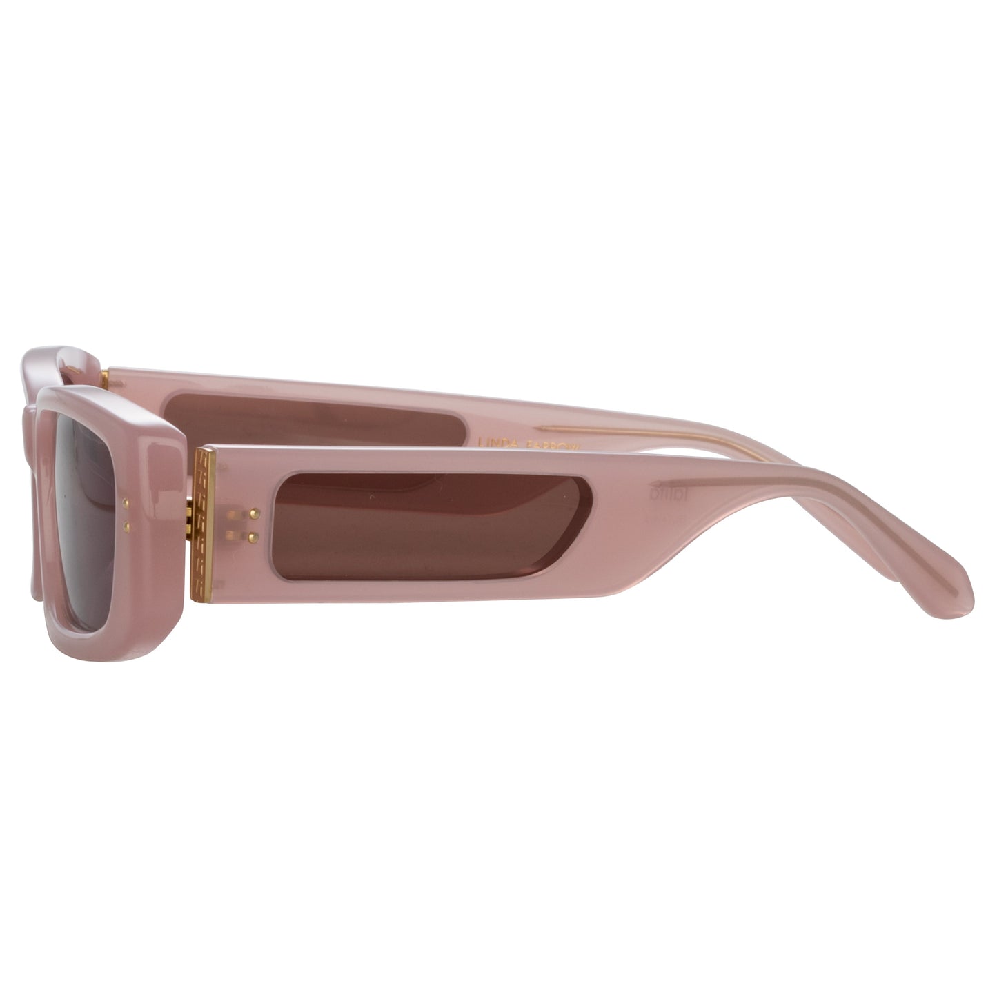 Linda Farrow Talita Rectangular Sunglasses in Lilac C5 59