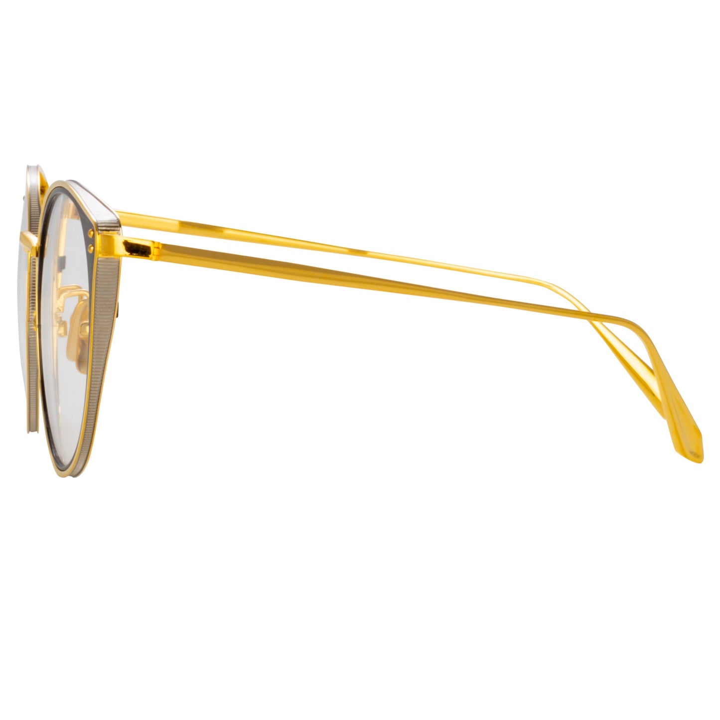 Linda Farrow Neusa Oval Optical Frame in Yellow Gold C1 52