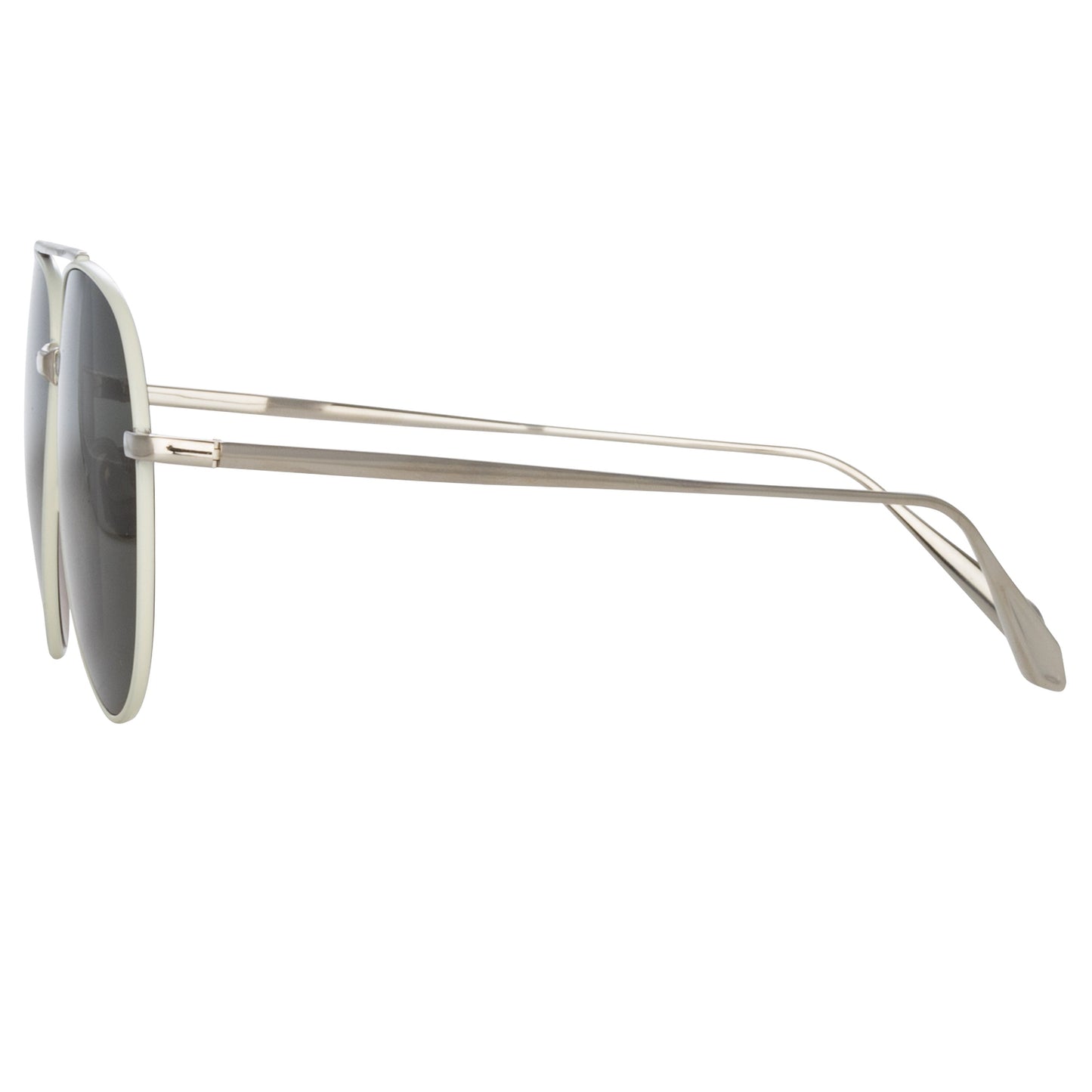 Linda Farrow Men's Marcelo Aviator Sunglasses in White C6
