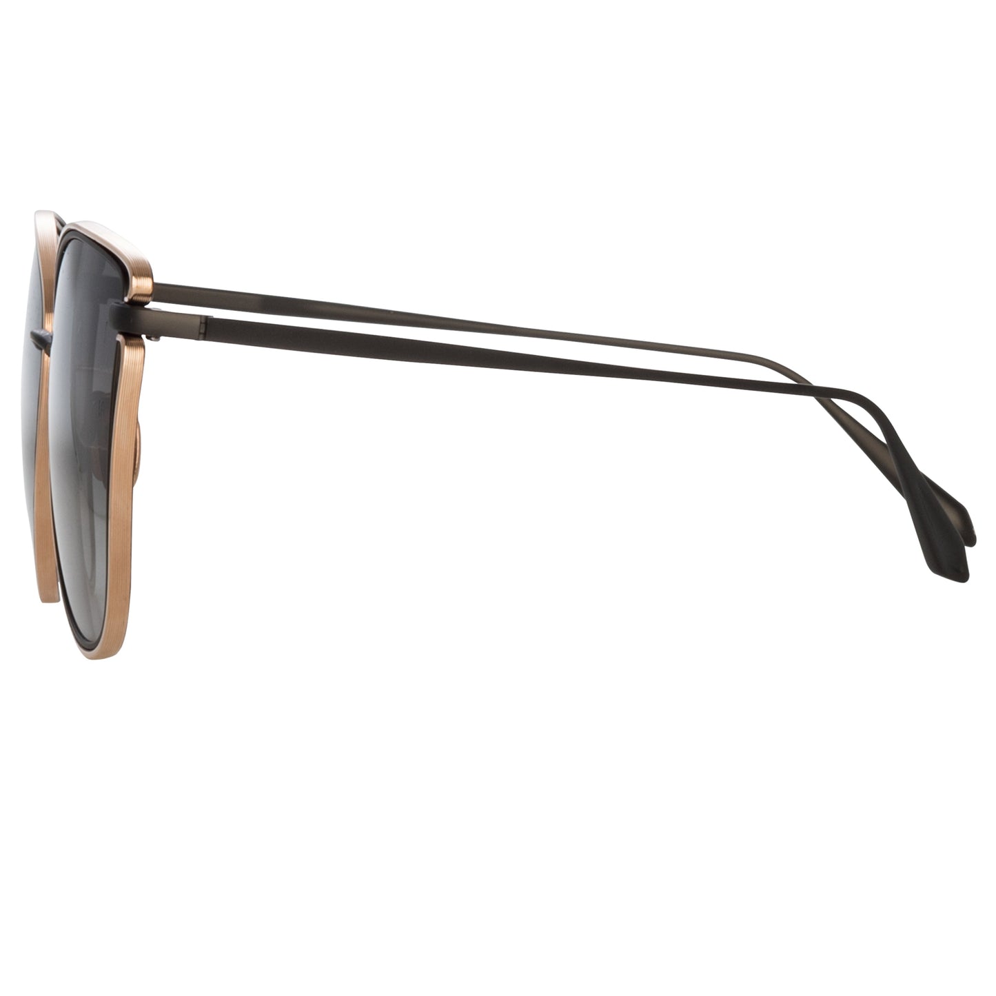 Linda Farrow Dinah Cat Eye Sunglasses in Matt Nickel C1 59