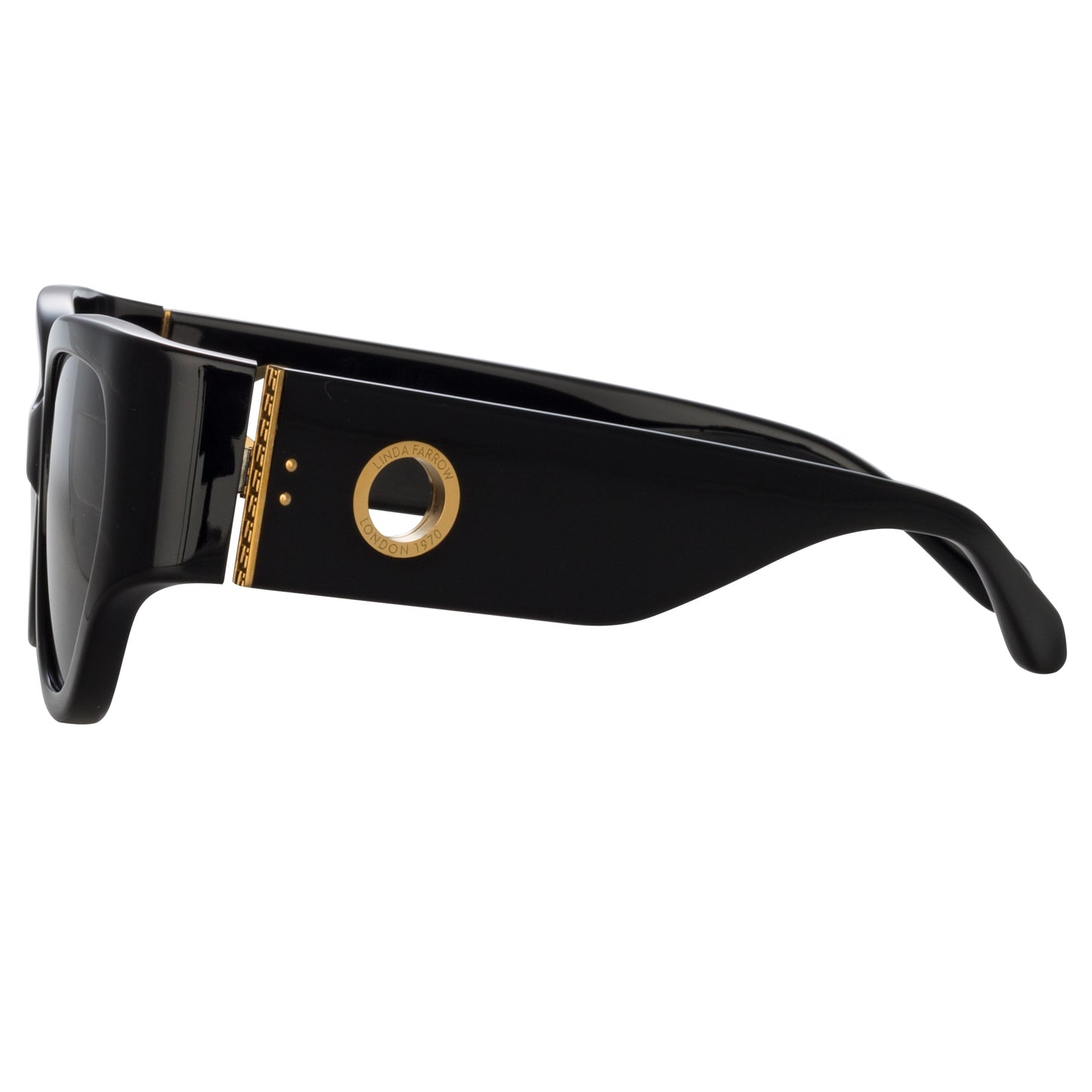 Linda Farrow Connie Cat Eye Sunglasses in Black C1 57
