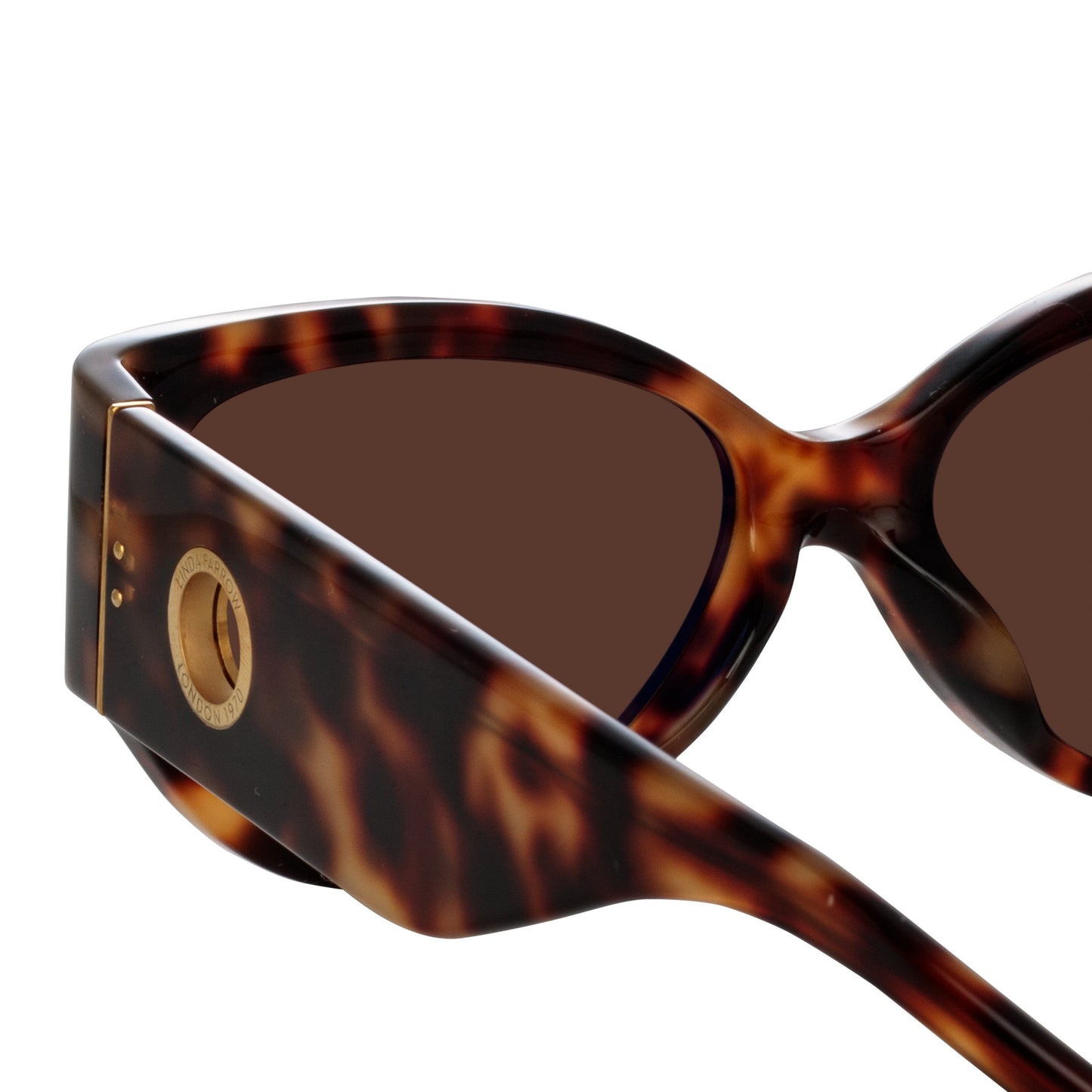 Linda Farrow Connie Cat Eye Sunglasses in Tortoiseshell C2 57