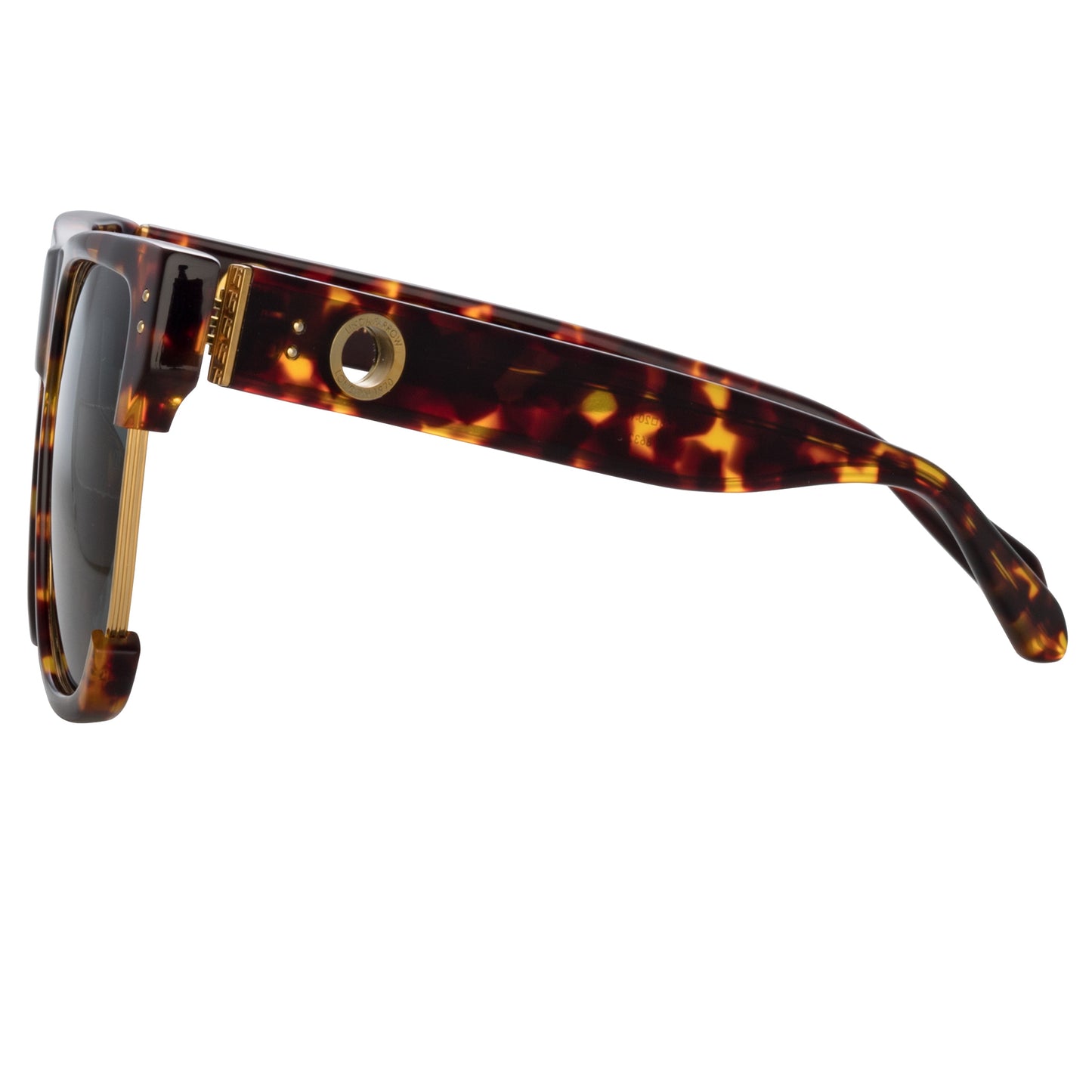 Linda Farrow Lomas D-Frame Sunglasses in Tortoiseshell C2 58