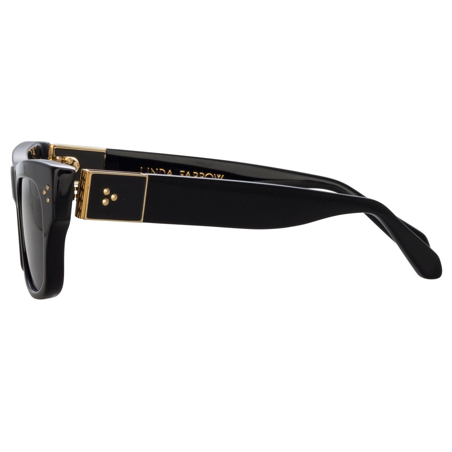 Linda Farrow Falck Rectangular Sunglasses in Black C1 51