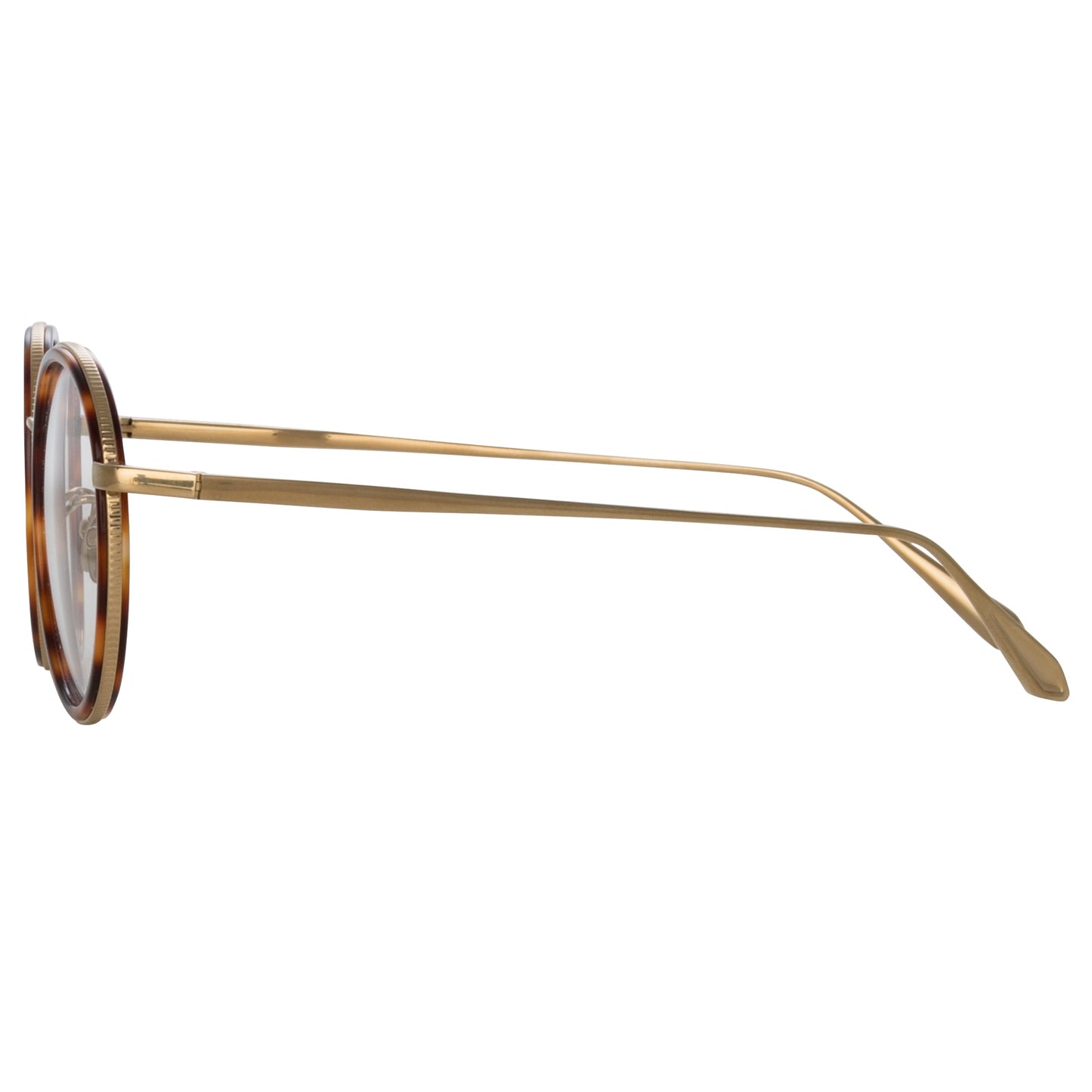 Linda Farrow Sato Oval Optical Frame in Light Gold C2 50