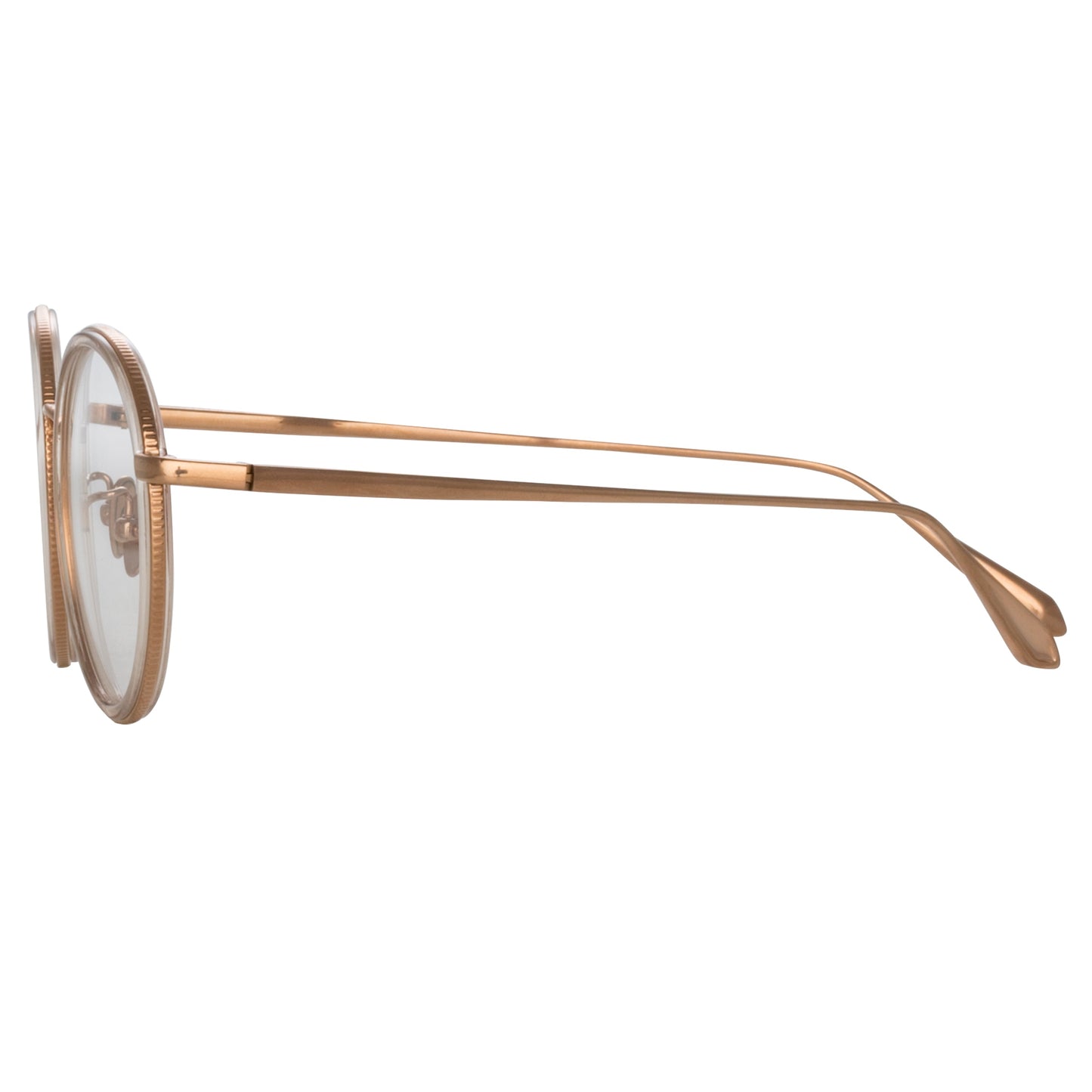 Linda Farrow Sato Oval Optical Frame in Rose Gold C3 50