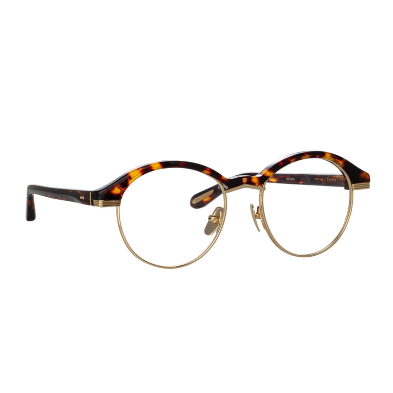 Linda Farrow Keen Oval Optical Frame in Tortoiseshell C2 50