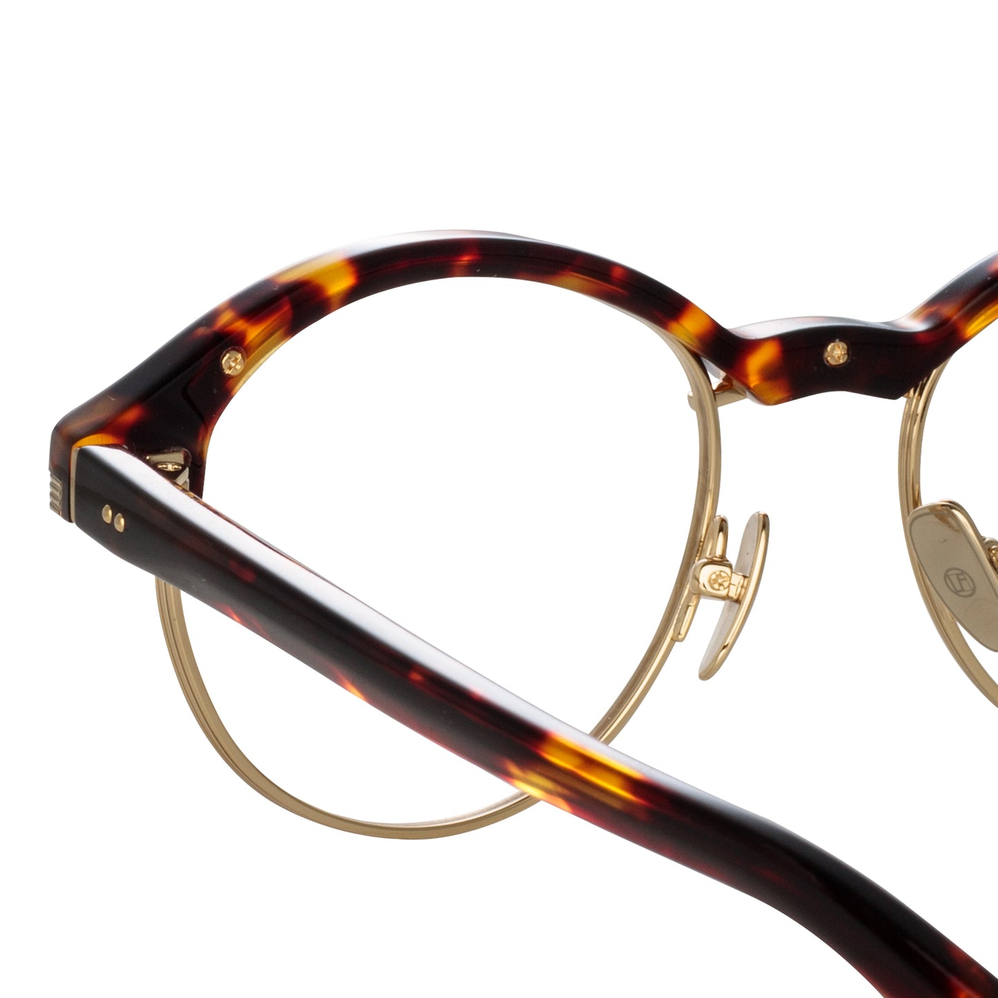 Linda Farrow Keen Oval Optical Frame in Tortoiseshell C2 50