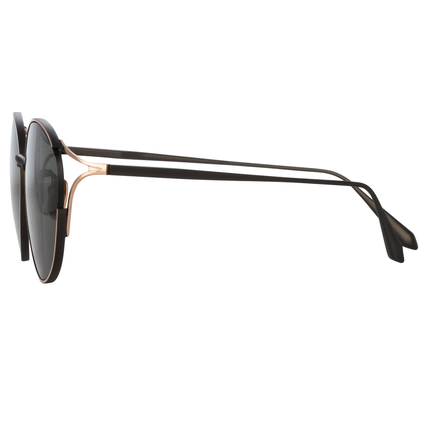 Linda Farrow Fielder Cat Eye Sunglasses in Matt Nickel C1 61