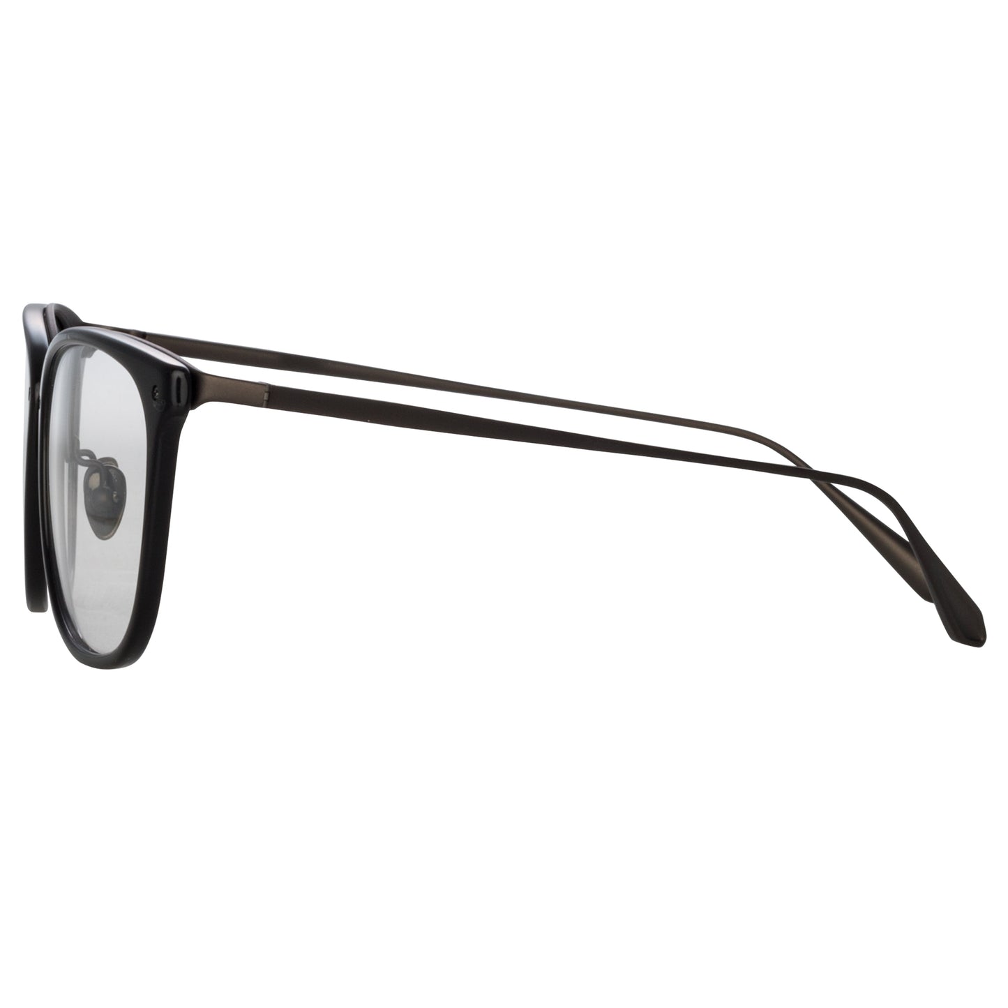 Linda Farrow Cassin Optical D-Frame in Matt Nickel C5 55