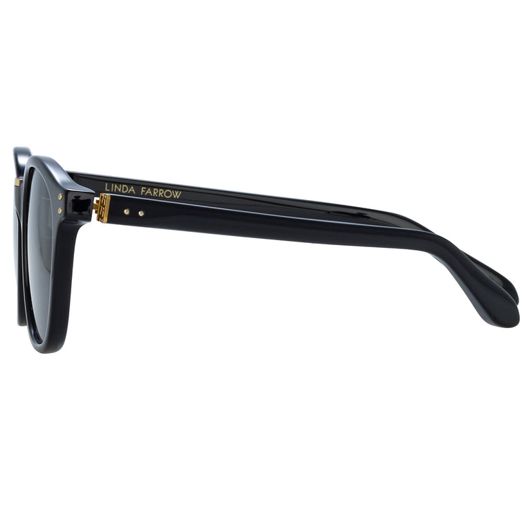 Linda Farrow Men's Powell D-Frame Sunglasses in Black C4 51