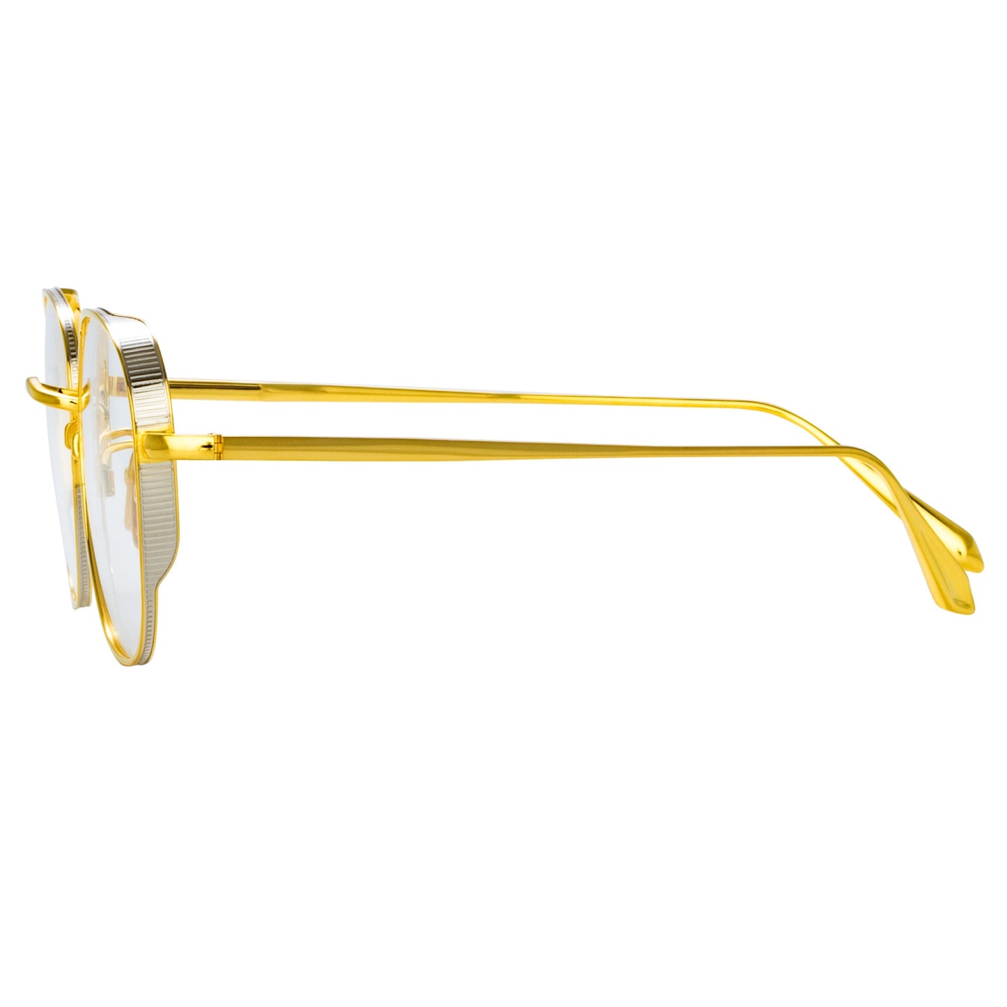 Linda Farrow Hardy Oval Optical Frame in Yellow Gold C4 54