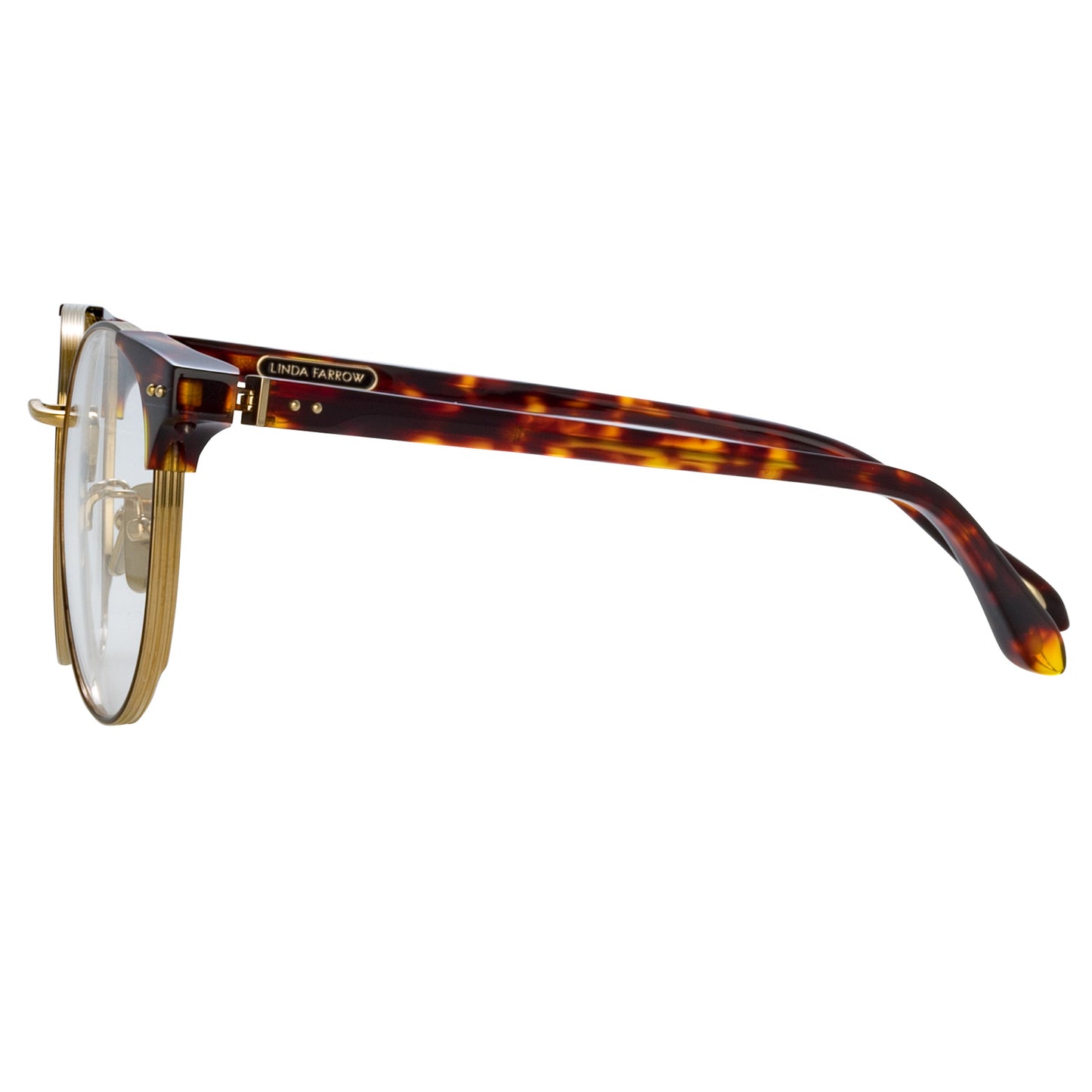 Linda Farrow Spence Oval Optical Frame in Tortoiseshell C2 53