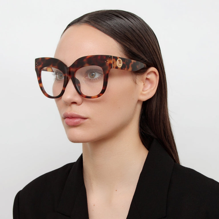 Linda Farrow The Dunaway |  Oversized Optical Frame in Tortoiseshell (C15) C1 56