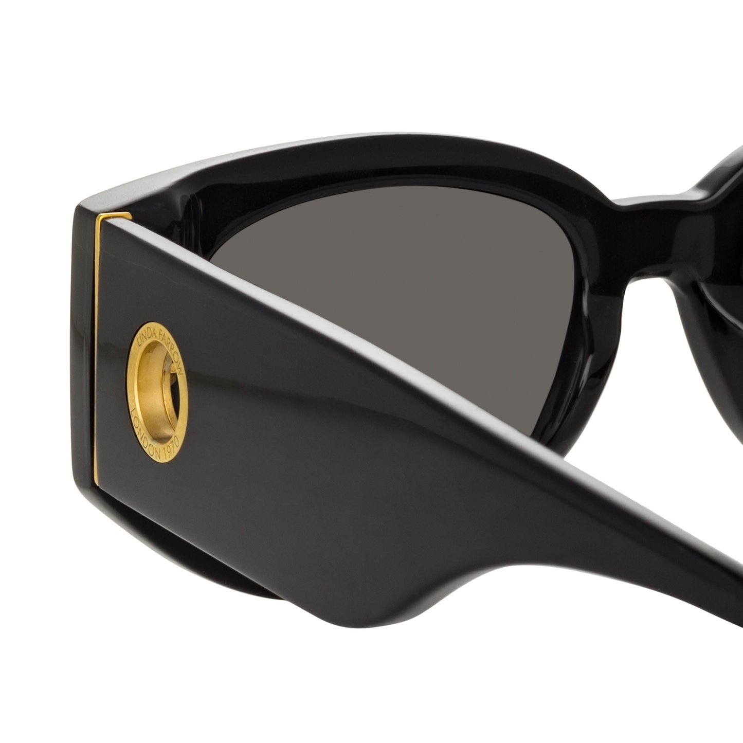 Linda Farrow The Debbie | D-Frame Sunglasses in Black (C1) C1 54