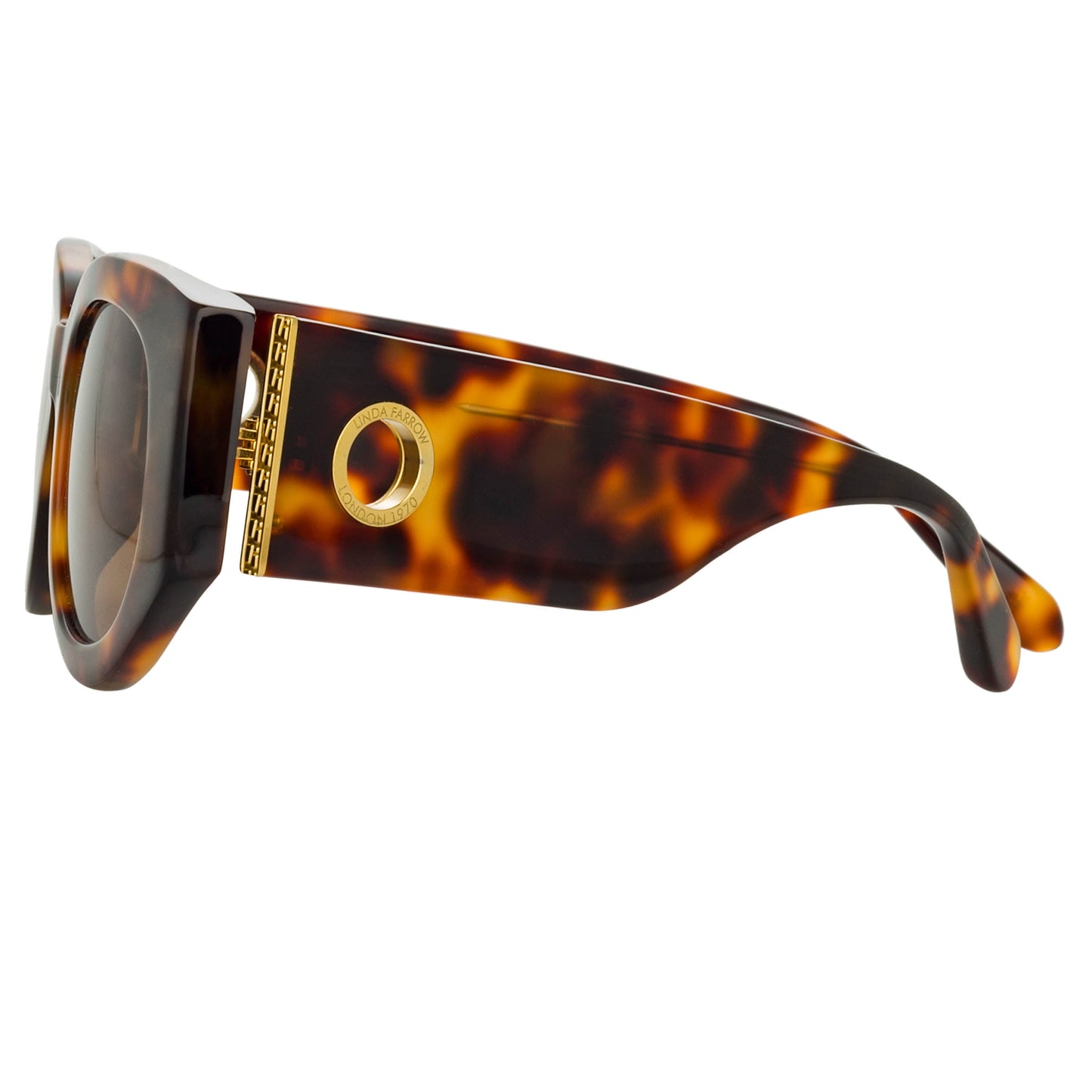 Linda Farrow The Debbie | D-Frame Sunglasses in Tortoiseshell (C2) C2 54