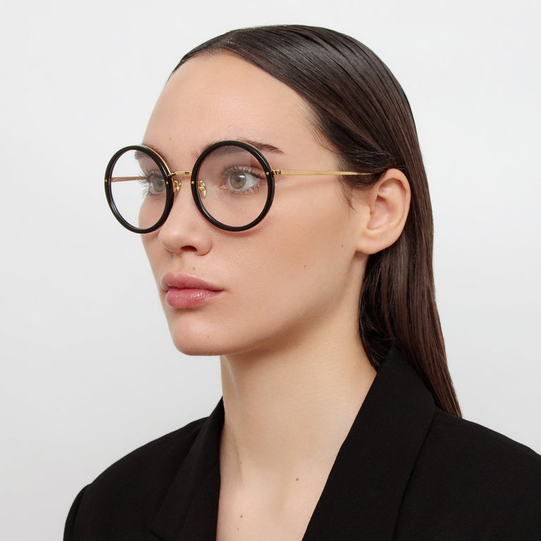 Linda Farrow The Tracy | Oversized Optical Frame in Black (C1)  51