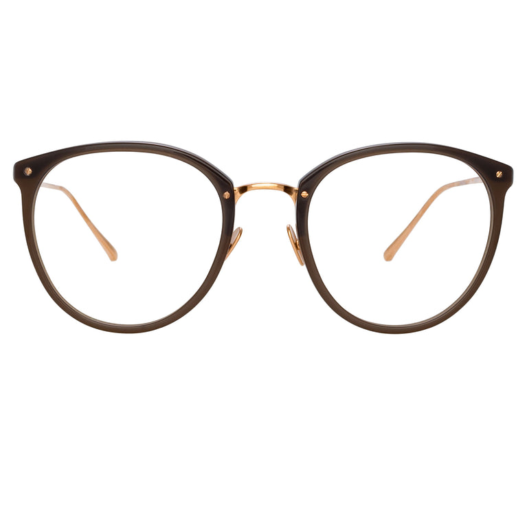 Linda Farrow The Calthorpe | Oval Optical Frame in Mocha (C87)
