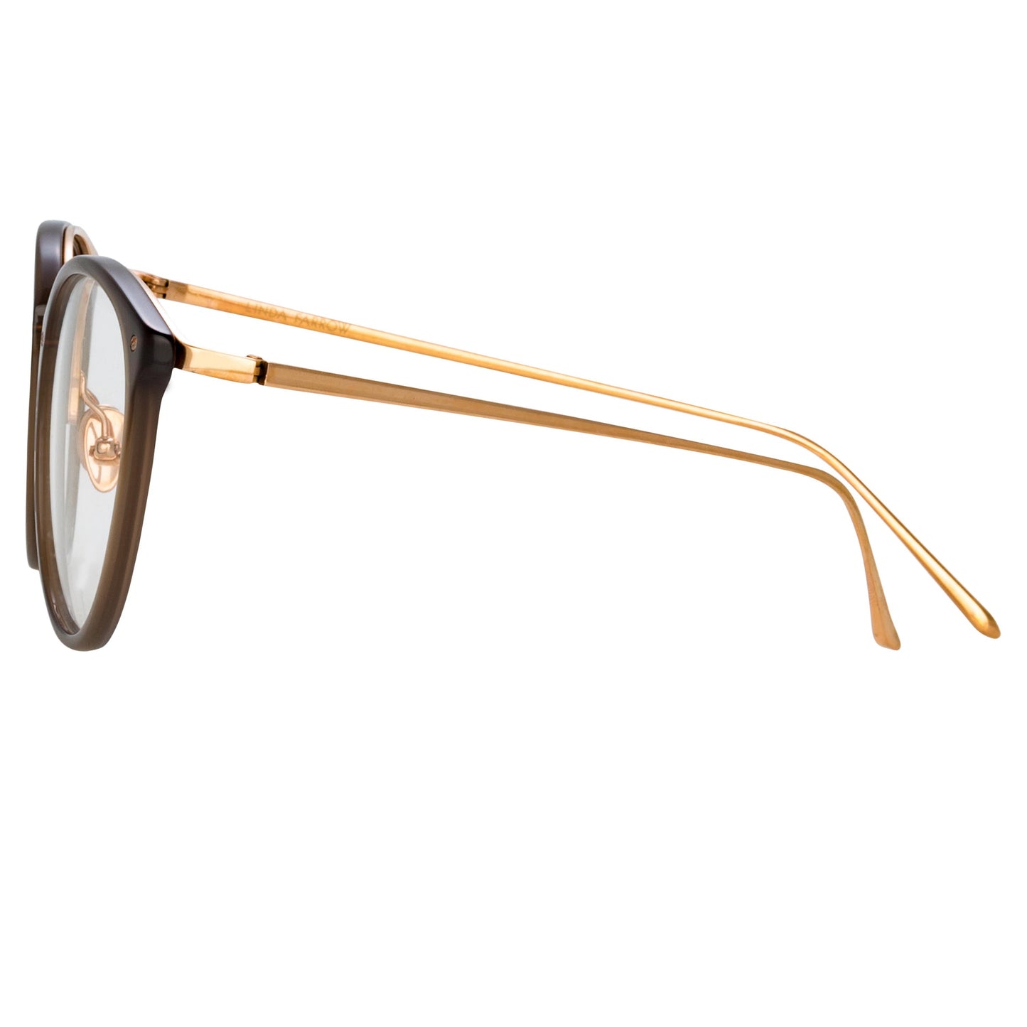 Linda Farrow The Calthorpe | Oval Optical Frame in Mocha (C87)