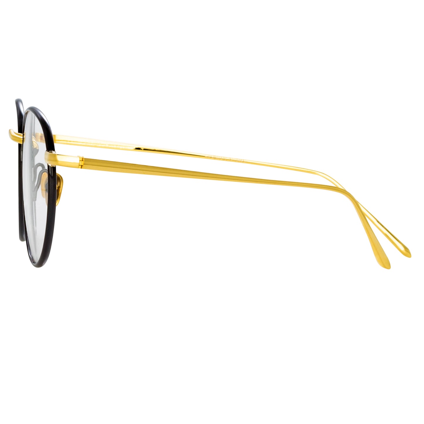Linda Farrow The Harrison | Oval Optical Frame in Black and Yellow Gold 51