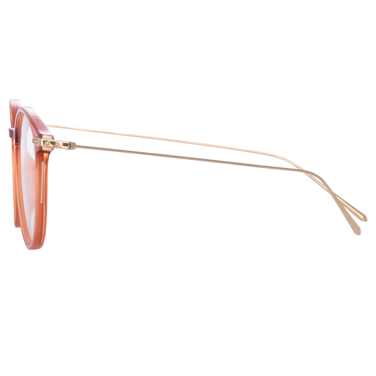 Linda Farrow Men's Gray Oval Optical Frame in Amber