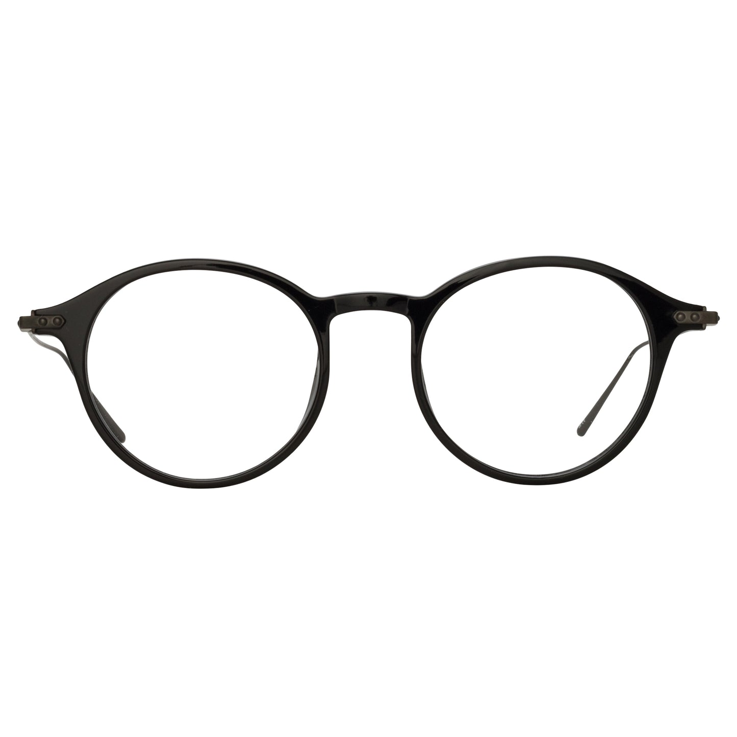 Linda Farrow Arris Oval Optical Frame in Matt Nickel