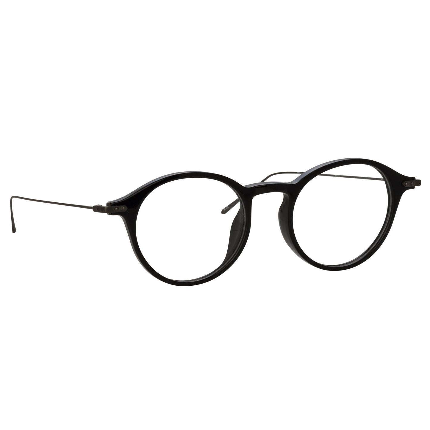 Linda Farrow Arris Oval Optical Frame in Matt Nickel